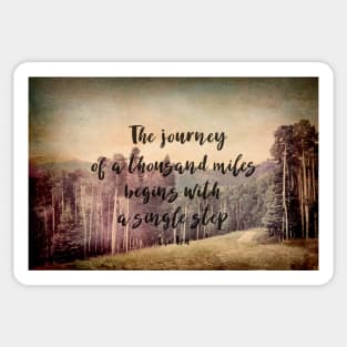 Motivational Quote The Journey Sticker